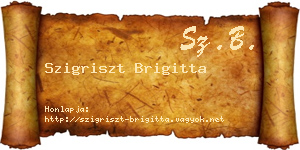 Szigriszt Brigitta névjegykártya