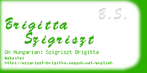 brigitta szigriszt business card